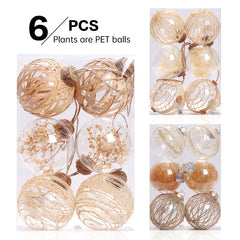 Christmas ornaments 8 CMPET transparent plant Christmas ball set Christmas tree pendant