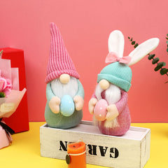 New Easter Decorations Wool Cute Rabbit Faceless Doll Home Decoration Doll Ornament