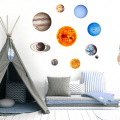Luminous Solar System Themed Glowing Wall Sticker Home Decor for Children