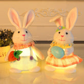 Easter Cartoon Cute Newspaper Egg Radish Luminous Rabbit Tabletop Decoration