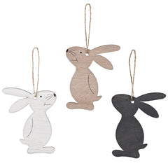New Easter Decoration Wooden Rabbit Pendant