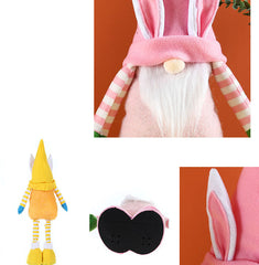 Easter Retractable Rabbit Standing Doll Window Home Decoration Ornament
