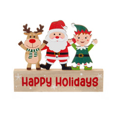 Christmas Decorations Desktop Table Gingerbread Man Biscuit Man Wooden