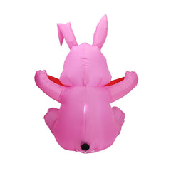 Inflatable Easter Bunny 1.5 Meters Inflatable Pink Cute Bunny Led Light-Emitting Air Model Yard Decoration