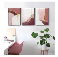 Nordic PurpleCanvas Painting Abstract Golden Canvas Painting Wall Pictures