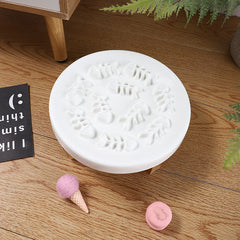 Solid Wood Dog Ceramic Anti-choking Slow Food Bowl For Cats