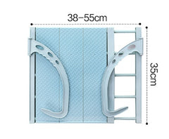 Multifunction Home Balcony Hanging Hanger Shelf Adjustable Foldable Clothes Shoes Drying Rack Holder Storage Organizer Shoe Rack