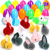 Creative Upgrade Models Easter Bunny Surprise Eggs 24 Pieces Set Children's Gifts Easter Basket Eggs