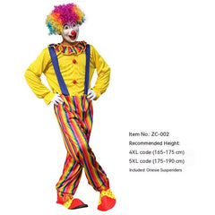 Halloween Adult And Children Clown Costume Stage Suit