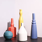 Colored ceramic vase ornaments