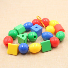 Building block toy geometric beads