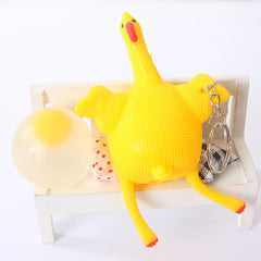 Venting toy laying hen