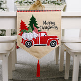 Christmas New Decorative Products Forest Elderly Car Table Flag Imitation Linen Creative Christmas Table Decoration