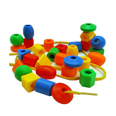 Building block toy geometric beads