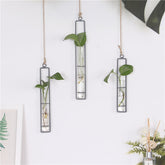 Wrought Iron Glass Hydroponic Vase