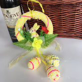 Easter Egg Decorations DIY Round Bunny Ring Egg Crafts For Family Kindergarden Ornaments