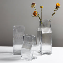 Ornaments Porch Flower Arrangement Transparent Glass Vase Dried Flower Vase Decoration