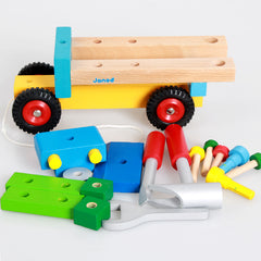 French Janod Tool Toy Car Children's Hand-Assembled Car Educational Toy