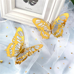 3D Hollow Butterflies Mirror Wall Stickers for Kids Rooms Bedroom