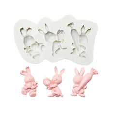 Easter Egg Bunny Fondant Cake Baking Silicone Mold