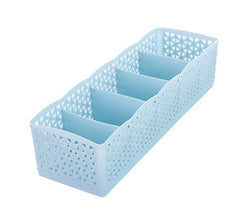 Plastic Stackable Organizer 5 Cells Finishing Box for Socks Underwear