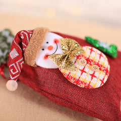 Christmas decoration gift bag, children's linen bundle mouth apple bag, candy biscuit bag, Christmas gift bag