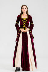 Medieval Retro Performance Costume Irish Costume Velvet Dress