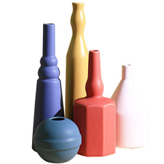 Colored ceramic vase ornaments