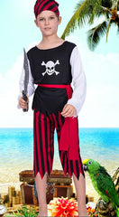Halloween Cosplay Pirate Skull Boy Costume