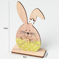 Wooden Spring New Easter Wooden Rabbit Nordic Style Home Ornament Decoration Craft