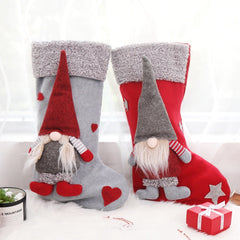 Christmas decorations, 3D faceless dolls, Christmas socks