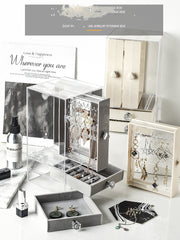 Transparent Jewelry Storage Box Jewelry Organizer Dustproof Display