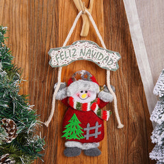 New Cartoon Christmas Small Pendant Hotel Shopping Mall Window Decoration Non woven Christmas Tree Decoration