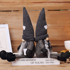 Christmas Knitted Faceless Doll Hand Grind Coffee Christmas Dwarf Rudolf Home Decoration Ornament