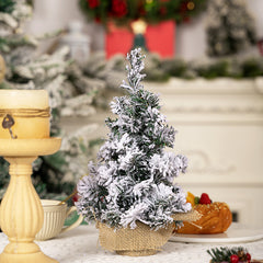 Christmas decoration creative simulation snow Christmas tree mini small tree desktop decoration Christmas spray snow small tree