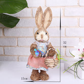 Simulation Papyrus Easter Rabbit Decoration Home Shopping Mall Garden Decoration European Fairy Tale Rabbit Decorations