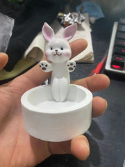 Cartoon Kitten Candle Holder Warming Its Paws Cute Scented Light Holder