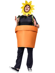 Funny Sunflower Pot Planting Clothes Stage Costume