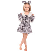 Children's white leopard cosplay costume