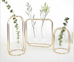 Geometric Rose Gold Vase