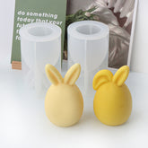 Silicone Egg Bunny Candle Mold Easter Halloween Easter Egg Stereo 3D Rabbit Fondant