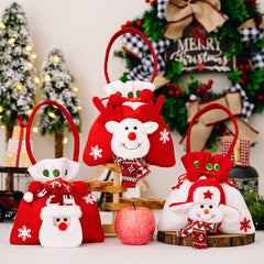 Christmas decoration products, apple bags, creative cartoon Christmas tote bags, elderly snowman gift bags