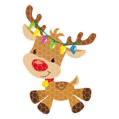 Reflective honeycomb lattice soft magnetic car sticker Easter Easter egg rabbit Santa Claus