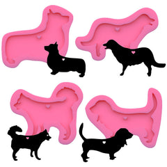 Dog Fondant Baking Cake Soft Pottery Keychain Epoxy Mould