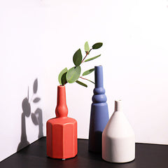 Colored ceramic vase ornaments