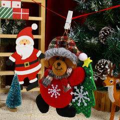Fabric ornaments Christmas tree velvet tree hugging