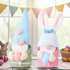 New Easter Decorative Supplies Creative Bunny Hug Egg Doll Ornament Pink Bunny Ears Doll Gift