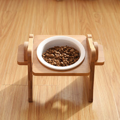Oblique Pet Dining Table Dog Bowl Ceramic