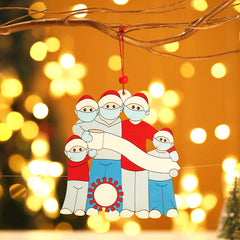 Christmas Decoration Supplies Wooden Pendants Christmas Tree Pendants Masks Elderly Creative Pendants