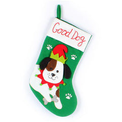 Cute Cat and Dog Christmas Socks Cartoon Christmas Socks Pendant Christmas Tree Gift Bag Decorative Socks